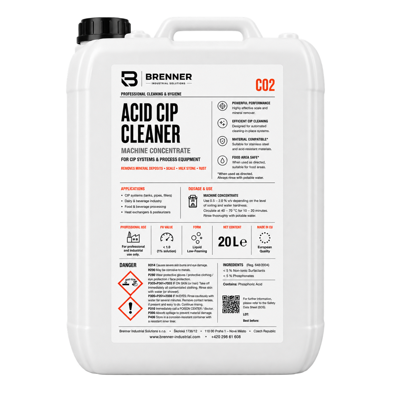C02 Acid CIP cleaner / descaler