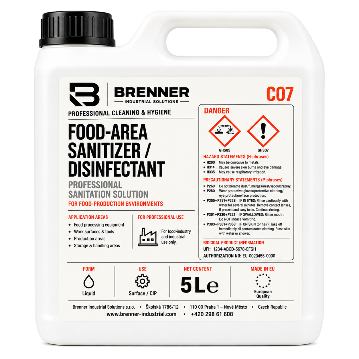 C07 Food-area sanitizer / disinfectant